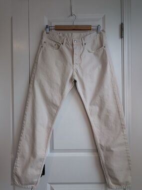 Dries Van Noten Men’s Straight Leg Jeans 100%  Cotton Ecru Size 32
